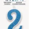 Unique Numeral Candle 2 - Glitter Blue