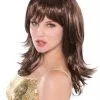 AMSCAN Wig Feather Shag Brown
