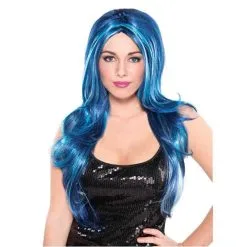 AMSCAN Wig Blue Candy