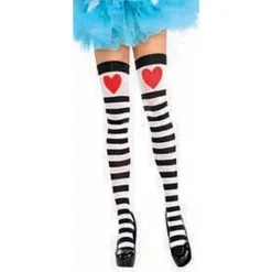 AMSCAN Thigh High Heart And Striped 2 Pack