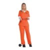 AMSCAN Costume Orange Inmate Women's Standard Size