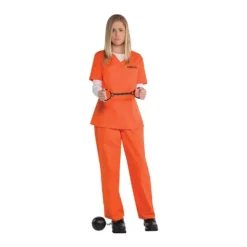 AMSCAN Costume Orange Inmate Women's Size 18-20