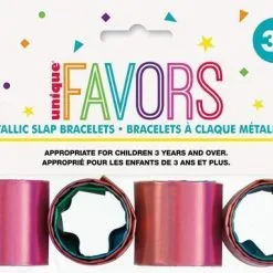 Unique Rainbow Slap Bracelets 4 Pack