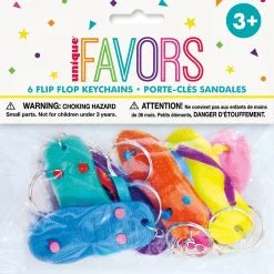 Unique 6 Flip-Flop Keychains