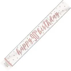 Unique Rose Gold 9ft Prism Banner - 90