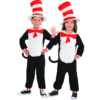 AMSCAN Cat In The Hat Jumpsuit Costume Set 4-6 Years