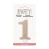 Unique Number Candle 1 - Rose Gold
