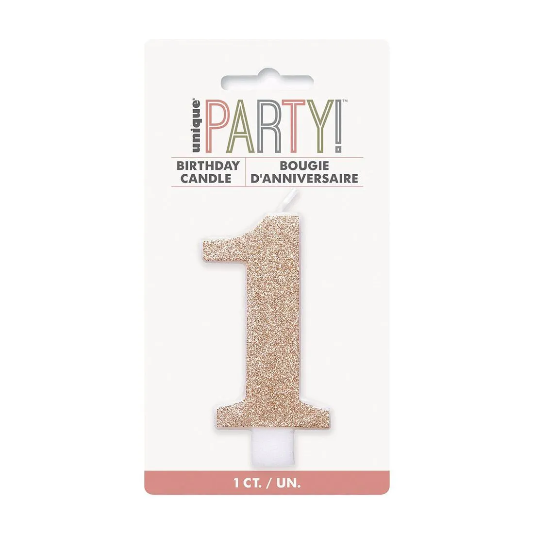 Unique Number Candle 1 - Rose Gold 1 Unique Number Candle 1 - Rose Gold
