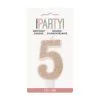 Unique Number Candle 5 - Rose Gold