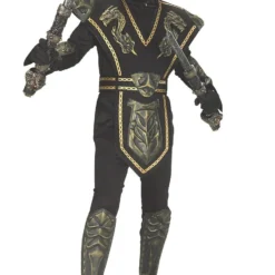 Rubies Gold Dragon Ninja Warrior Deluxe Costume Child