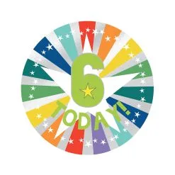 AMSCAN Badge 6 Today! 6cm