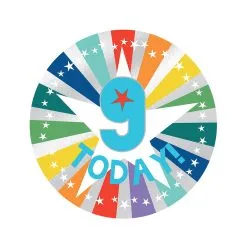 AMSCAN Badge 9 Today! 6cm
