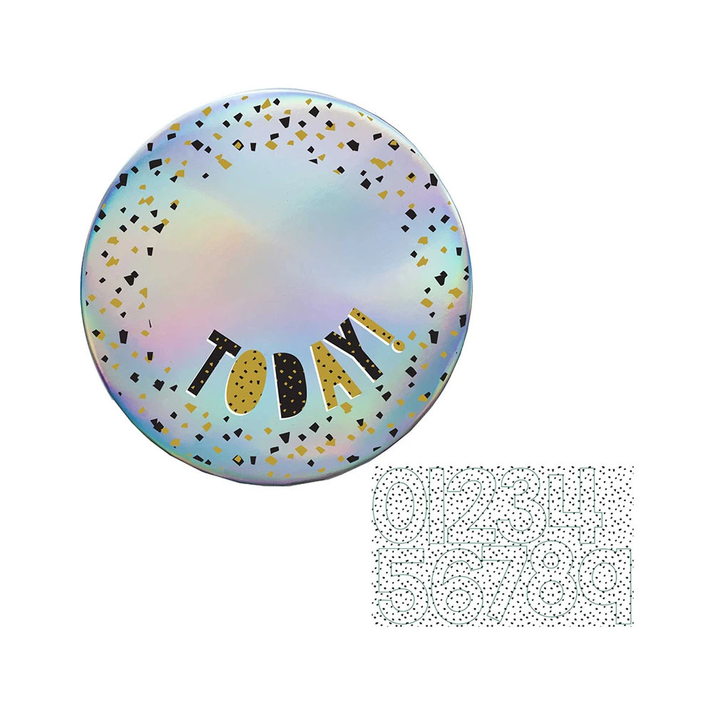 AMSCAN Badge Add-An-Age Today! Black & Gold 15cm 1 AMSCAN Badge Add-An-Age Today! Black & Gold 15cm