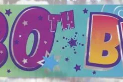 Unique Happy 30th Foil Banner 12ft