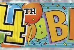 Unique 4th Birthday Foil Banner 12ft