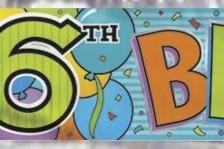 Unique 6th Birthday Foil Banner 12ft
