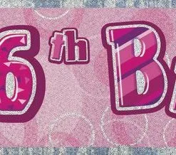 Unique Glitz Pink Foil Banner 16 12ft