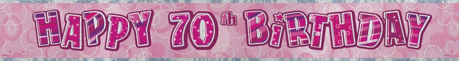 Unique Glitz Pink Foil Banner 70 12ft 1 Unique Glitz Pink Foil Banner 70 12ft