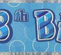 Unique Glitz Blue Foil Banner 18 12ft