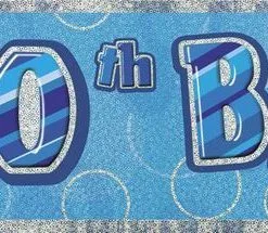 Unique Glitz Blue Foil Banner 40 12ft