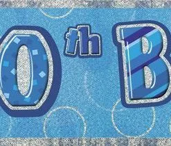 Unique Glitz Blue Foil Banner 50 12ft
