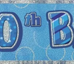 Unique Glitz Blue Foil Banner 70 12ft