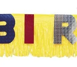 Unique Giant Foil Fringe Banner - 3M