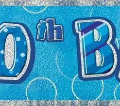 Unique Glitz Blue Foil Banner 80 12ft