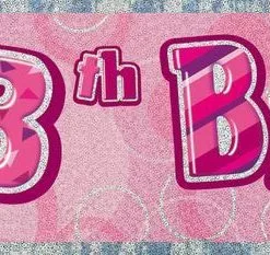 Unique Glitz Pink Foil Banner 13 12ft