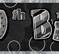 Unique Glitz Blk Foil Banner 80 12ft