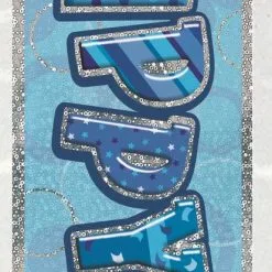 Unique Glitz Blue 5 Foil Banner 12ft