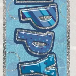 Unique Glitz Blue 8 Foil Banner 12ft