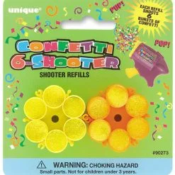 Unique 2 Confetti 6-Shooter Refills