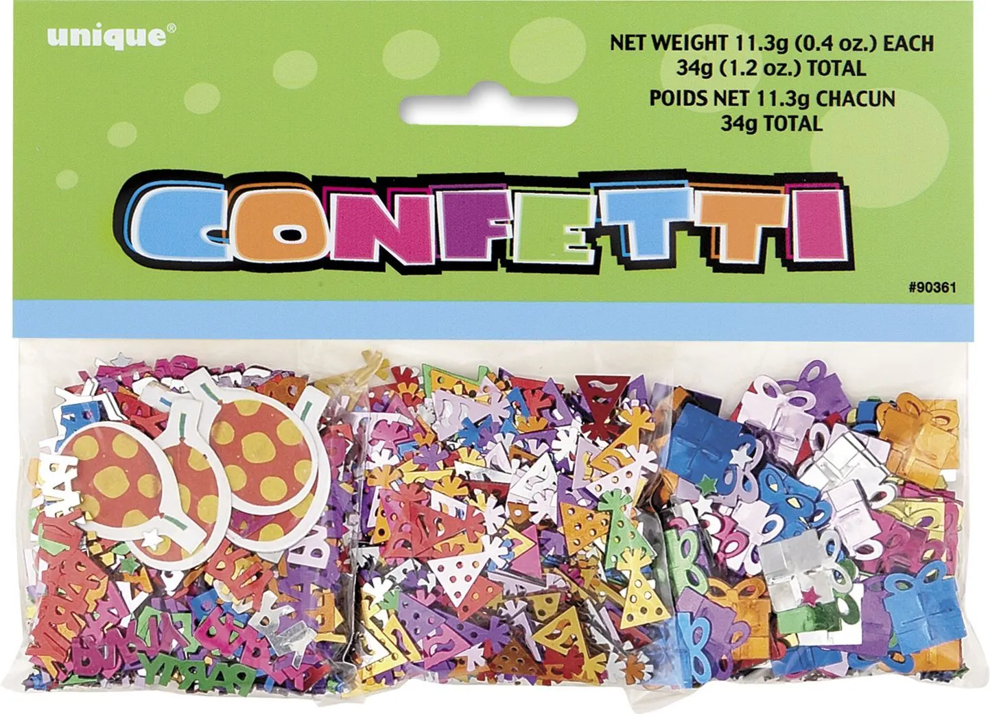 Unique Birthday Confetti 3-Pack 34Grams (1.1Oz) 1 Unique Birthday Confetti 3-Pack 34Grams (1.1Oz)