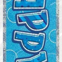 Unique Glitz Blue Foil Banner 90 12ft