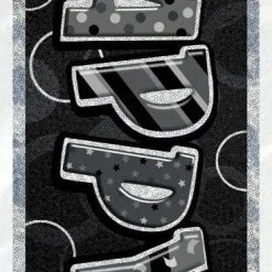 Unique Glitz Blk Foil Banner 100 12ft