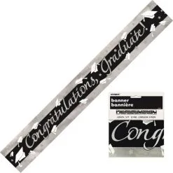 Unique Congrats Grad Foil Banner 9ft