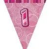 Unique Glitz Pink Flag Banner - 1
