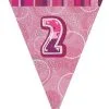 Unique Glitz Pink Flag Banner - 2