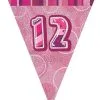 Unique Glitz Pink Flag Banner - 12