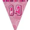 Unique Glitz Pink Flag Banner - 14