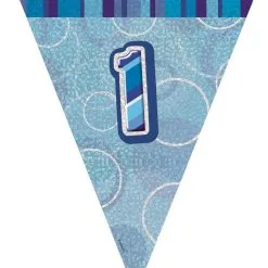 Unique Glitz Blue Flag Banner - 1