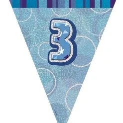 Unique Glitz Blue Flag Banner - 3