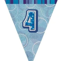Unique Glitz Blue Flag Banner - 4
