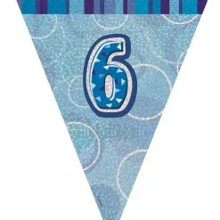 Unique Glitz Blue Flag Banner - 6