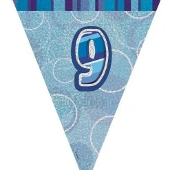 Unique Glitz Blue Flag Banner - 9