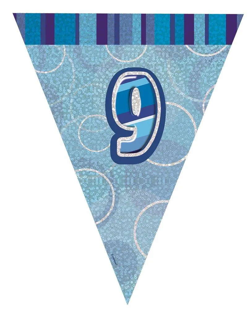 Unique Glitz Blue Flag Banner - 9 1 Unique Glitz Blue Flag Banner - 9
