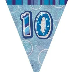 Unique Glitz Blue Flag Banner - 10
