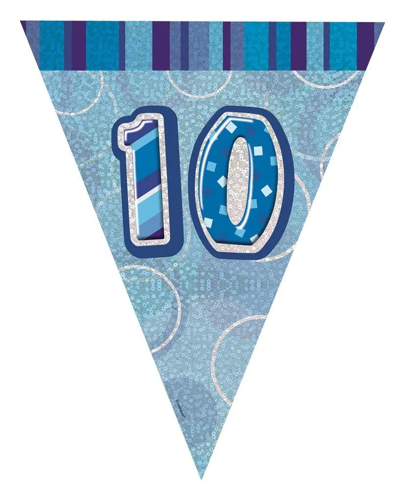 Unique Glitz Blue Flag Banner - 10 1 Unique Glitz Blue Flag Banner - 10
