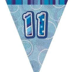 Unique Glitz Blue Flag Banner - 11